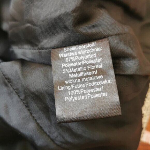 Sparkly metallic asymmetrical zip blazer jacket - Picture 7 of 7